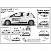 Türseitenschutzleisten, Toyota Yaris III, 2016-2019, HTB, 5d.