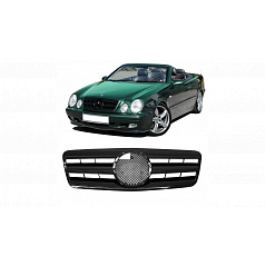 Grill Mercedes-Benz CLK C208 A208 Glänzend Schwarz