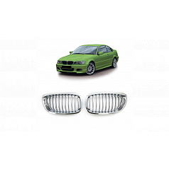 BMW 3 E46 Facelift Gitter einzelne Lamellen Chrom