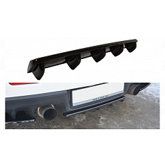 Splitter Mitsubishi Lancer Evo X Tył Środkowy z Dyfuzorem Gloss Black