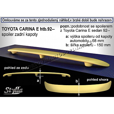 Heckspoiler für Toyota Carina E HTB (92–98). TC1L-Hauben Heckspoiler für Toyota Carina E HTB (92–98). TC1L-Hauben