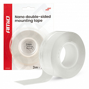 Taśma montażowa nano dwustronna wielokrotnego użytku 20mm x 3m x 1mm AMIO-04847