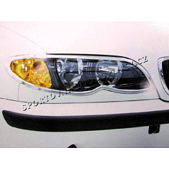 BMW E46 Chrom rámeček předních světel 2 ks - VÝPRODEJ SKLADU 2009