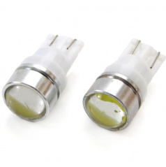 LED-Leuchtmittel 1,5W T10 12V weiß mit optischer Linse 2 Stk