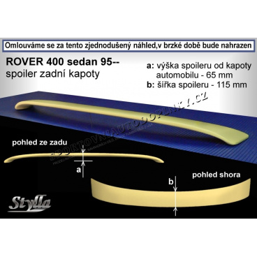 ROVER 400 SEDAN (95-00) Heckspoiler. Hauben HOC3L