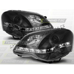 VW POLO 9N3 2005- VORDERE KLARLEUCHTEN, TAGESLICHT, LED SCHWARZ