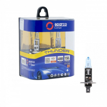 Halogenlampen Sparco Thunder H1 12v 55W +150% 2 Stk Halogenlampen Sparco Thunder H1 12v 55W +150% 2 Stk