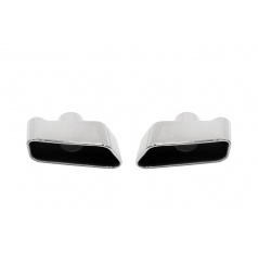 Endrohr 180x80mm Eingang 60mm BMW 525 Poliert Set