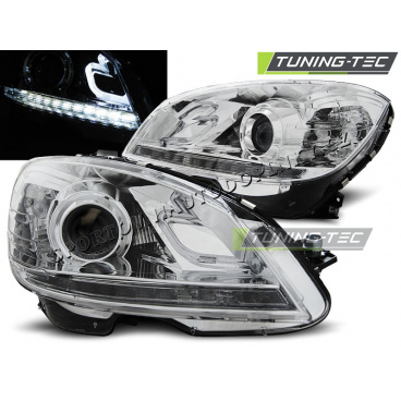 Klare Frontleuchten für Mercedes W204 2007–10, Tageslichtchrom