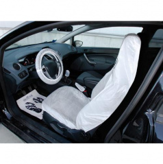 Schutzhüllen für den Fahrer (Sitzbezug, Lenkrad, Handbremse, Schalthebel und Boden)