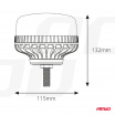 Warnleuchte W03SB mit einer Schraube R65 R10 36LED 12/24 V IP56