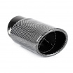 Sport-Edelstahl-Endrohr Carbonimitat oval 86x65 mm