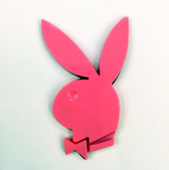 Logo „Sexy Rabbit“ mit Aufkleber 75x45 mm