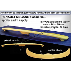 RENAULT MEGANE I CLASSIC (96-02) Heckspoiler. Hauben (EU-Homologation)