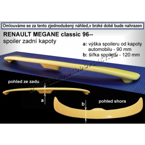 RENAULT MEGANE I CLASSIC (96-02) Heckspoiler. Hauben (EU-Homologation) RENAULT MEGANE I CLASSIC (96-02) Heckspoiler. Hauben (EU-Homologation)