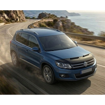 Schwarzer Schutzüberzug für die Vorderseite der Motorhaube für VW Tiguan 2007–16 Schwarzer Schutzüberzug für die Vorderseite der Motorhaube für VW Tiguan 2007–16