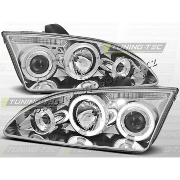 FORD FOCUS MK2 2004–08 ANGEL EYES CHROM KLAR SCHEINWERFER