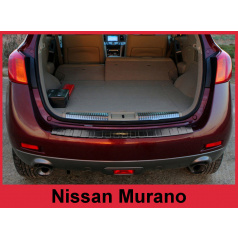 Edelstahlabdeckung – schwarzer Schwellenschutz für die hintere Stoßstange Nissan Murano Z51 2008–16