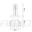 Extra starke LED-Lampe H1 für Hauptscheinwerfer COB 4Side 2 Stk