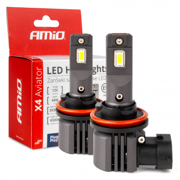 LED-Lampen X4-Serie AVIATOR H8/H9/H11/H16 6500K max 44W AMIO-03765