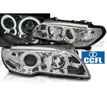 BMW E46 04.2003–06 Coupé, Cabrio, vorne, klares Angel Eyes CCFL-Chrom