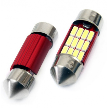Sulfitbirnen Einparts CANBUS 12 SMD 4014 31mm Weiß 12V - 2 Stk