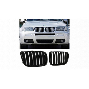 BMW X3 E83 Facelift Gitter einzelne Lamellen Glänzend Schwarz BMW X3 E83 Facelift Gitter einzelne Lamellen Glänzend Schwarz