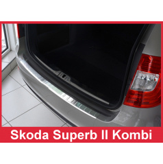 Edelstahlabdeckung – Schutz der Schwelle der hinteren Stoßstange Škoda Superb II Kombi 2013-15