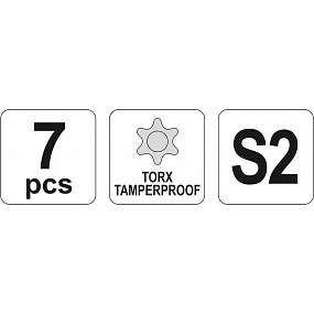 Satz TORX-Schlüssel mit einem Loch von 7 Stück