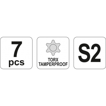 Satz TORX-Schlüssel mit einem Loch von 7 Stück Satz TORX-Schlüssel mit einem Loch von 7 Stück