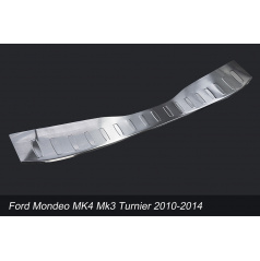 Edelstahlabdeckung - Schwellenschutz für die hintere Stoßstange Ford Mondeo III Mk4 Turnier 2010-14