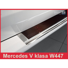 Edelstahlabdeckung zum Schutz der Schwelle der hinteren Stoßstange Mercedes V W447 2014+