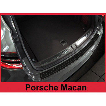 Aluminiumabdeckung - schwarzer Schwellenschutz für die hintere Stoßstange Porsche Macan 2014+ Aluminiumabdeckung - schwarzer Schwellenschutz für die hintere Stoßstange Porsche Macan 2014+