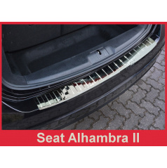 Edelstahlabdeckung - Schwellenschutz für die hintere Stoßstange Seat Alhambra II 2010+