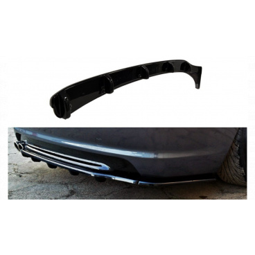 Splitter BMW 3 E46 M-Pack Heck Mitte mit Diffusor Glänzend Schwarz