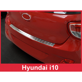 Edelstahlabdeckung - Schwellenschutz für die hintere Stoßstange Hyundai i10 2013-15