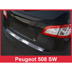 Edelstahlabdeckung - Schwellenschutz für die hintere Stoßstange Peugeot 508 SW 2011+
