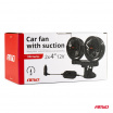 Auto-Ventilator mit Saugnapf 2x4" 12V