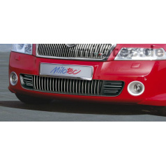 Untere Kühlergrilllamellen aus Edelstahl, 23 Stück, Octavia II RS Lim./ Kombi 11/05 ->