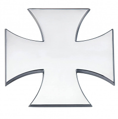 Emblem MALTESERKREUZ - Chromversion mit Aufklebung