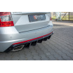 Heckstoßstangeneinsatz ver.2 für Škoda Octavia RS Mk3, Maxton Design (glänzend schwarzer ABS-Kunststoff) für Dieselmotoren