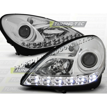 MERCEDES SLK R171 2004-11 FRONT CLEAR LIGHTS DAYLIGHT LED CHROME MERCEDES SLK R171 2004-11 FRONT CLEAR LIGHTS DAYLIGHT LED CHROME