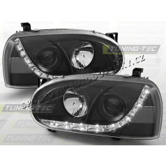 VW GOLF III 1991-97 FRONT CLEAR LIGHTS DAYLIGHT LED BLACK