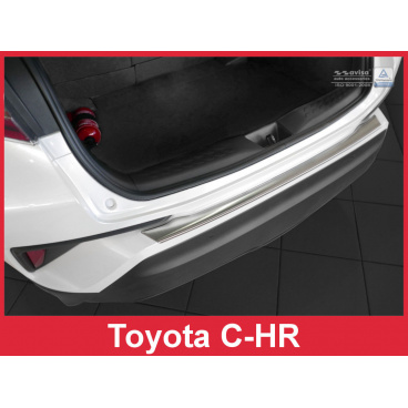 Edelstahlabdeckung – Schutz der Schwelle der hinteren Stoßstange Toyota C-HR 2016+ Boden