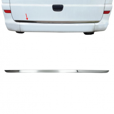 Edelstahlstreifen an der Unterkante des Kofferraums Mercedes Vito W639 2003-2014 Edelstahlstreifen an der Unterkante des Kofferraums Mercedes Vito W639 2003-2014