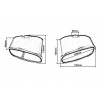 Endrohr 150x85mm Eingang 66mm BMW X5