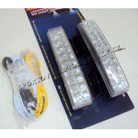 Světla pro denní svícení 2x18 led, šířka/výška 145x28 mm Světla pro denní svícení 2x18 led, šířka/výška 145x28 mm