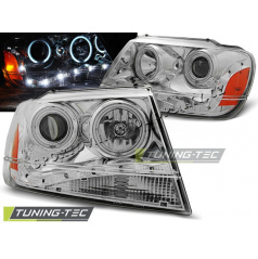 CHRYSLER JEEP GRAND CHEROKEE 1999-05.2005 klare Frontleuchten Daylight LED Chrom