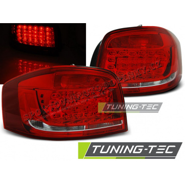 Audi A3 2008-12 Rückleuchten rot weiße LED