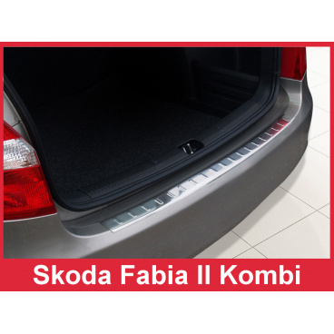 Edelstahlabdeckung – Schutz der Schwelle der hinteren Stoßstange Škoda Fabia II Kombi 2007-16